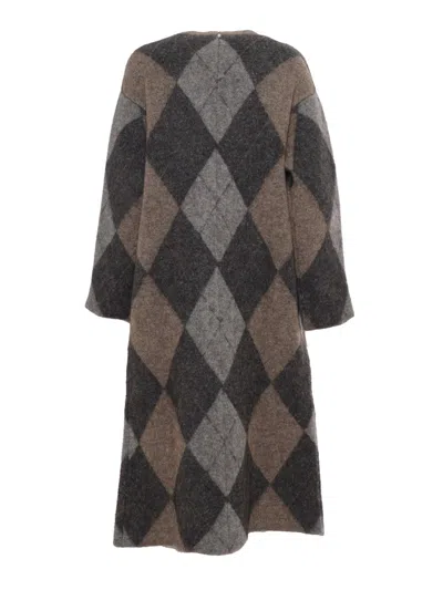 Lorena Antoniazzi Knit Coat In Gray