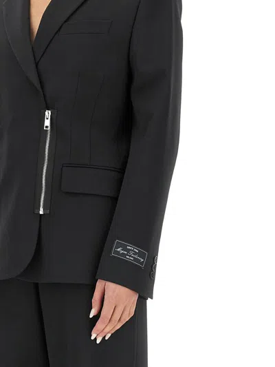Msgm Jacket With Zip In Black