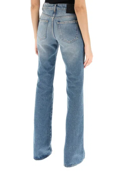 Off-white Bootcut Jeans In Celeste