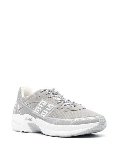 Givenchy Nfnty-52 Sneakers In Suede And Mesh In Grey