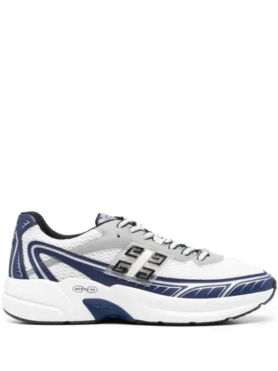 Givenchy Nfnty-52 Sneakers In Synthetic Leather And Mesh In Blue