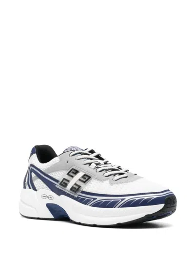 Givenchy Nfnty-52 Sneakers In Synthetic Leather And Mesh In Blue
