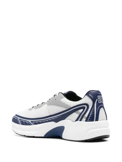Givenchy Nfnty-52 Sneakers In Synthetic Leather And Mesh In Blue