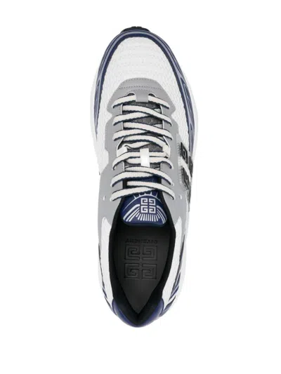 Givenchy Nfnty-52 Sneakers In Synthetic Leather And Mesh In Blue