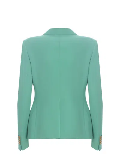 Tagliatore Long Sleeved Lapel Suit Jacket In Verde Acqua