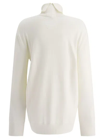 Jil Sander Turtleneck Sweater With High Neck And Soft Texture In White