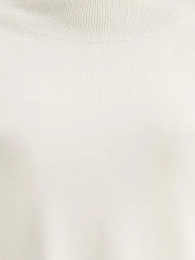 Jil Sander Turtleneck Sweater With High Neck And Soft Texture In White