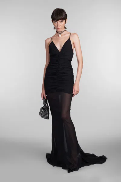 Giuseppe Di Morabito Stretch Silk Chiffon Long Dress In Black