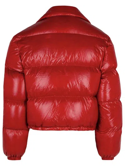Fay 3 Hooks Cropped Down Jacket In Red