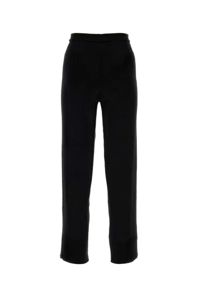 Gucci Chic Black Viscose Blend Pants For Women In Black