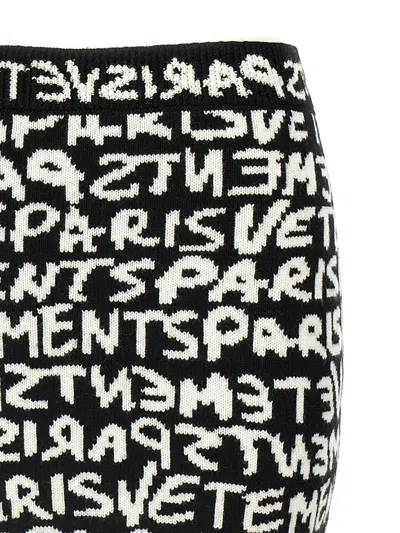 Vetements Paris Monogram High-waisted Mini Skirt In Multicolor
