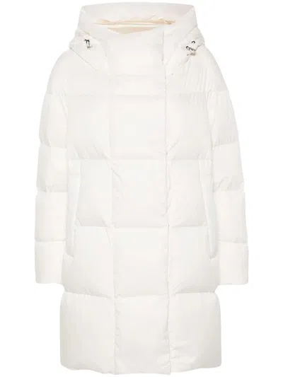 Add Hooded Down Coat In Beige