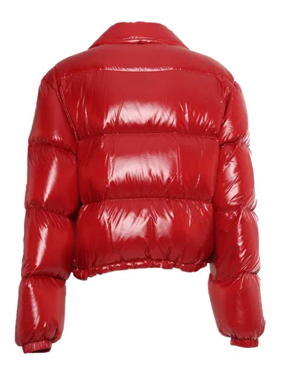Fay 3 Hooks Cropped Down Jacket In Red