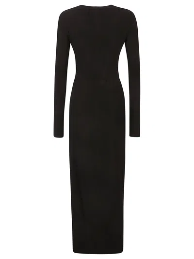 Norma Kamali Scoop Neckline Maxi Dress In Black
