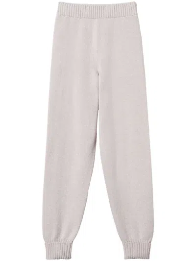Twinset Knitted Track Pants In Black