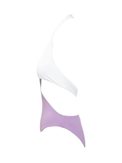 Alessandro Vigilante Two-tone Swimsuit In White