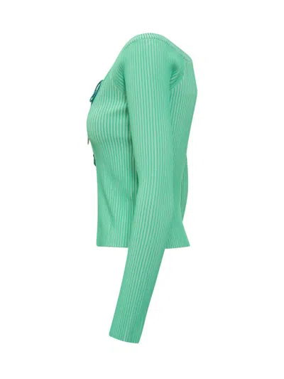 Andersson Bell Ribbed Mona Top In Green