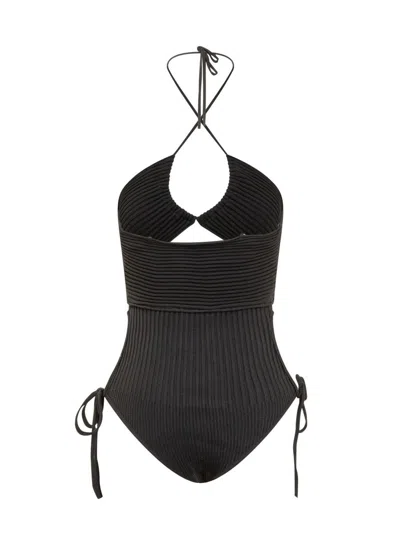 Andreädamo Andreādamo Cut-out Bodysuit In Black