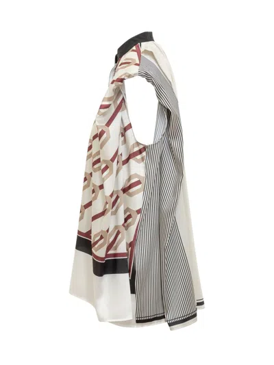 Calcaterra Vunica-print Blouse In Beige