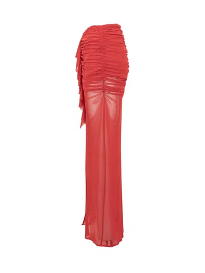 De La Vali Tiramisu Skirt In Red