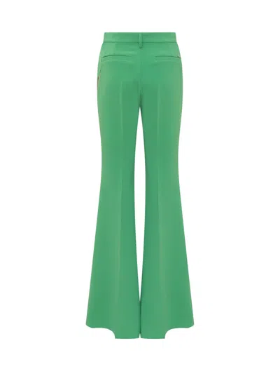Dsquared2 Cut-out Mesh Detail Flared Trousers In Green