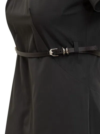 Givenchy Voyou Belted Mini Dress In Black