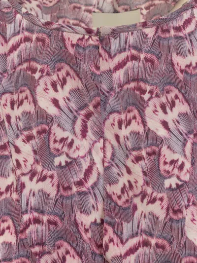 Isabel Marant Graphic-print Silk-blend Blouse In Pink