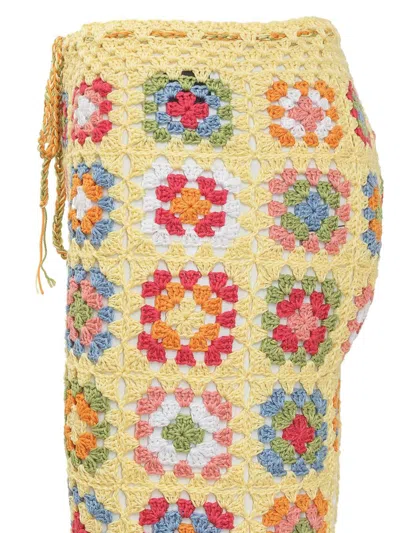 Mixik Embroidery Trousers In Yellow