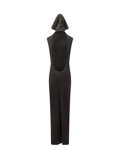Monot Hooded Dress In Black