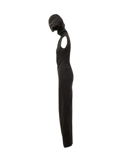 Monot Hooded Dress In Black
