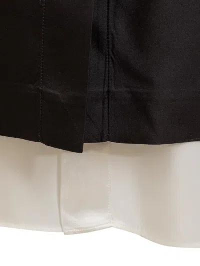 Peter Do Double-layer A-line Maxi Skirt In Black