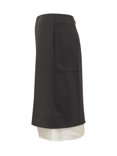 Peter Do Side Slit Skirt In Black