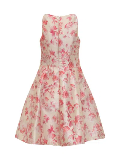 Philosophy Di Lorenzo Serafini Womens Fantasy Print Ivory Floral-print Sweetheart-neck Woven Midi Dr In Pink