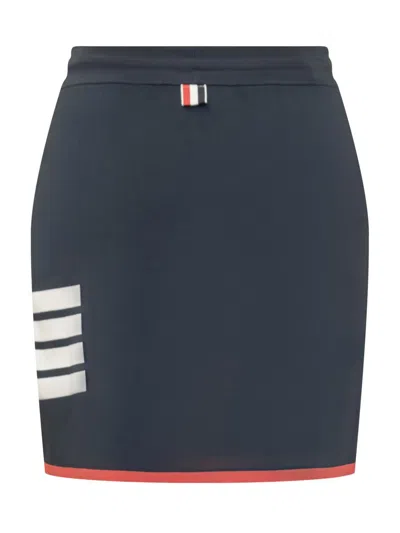 Thom Browne 4-bar Pleated Mini Skirt In Blue