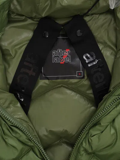 After Label Down Jacket In Green