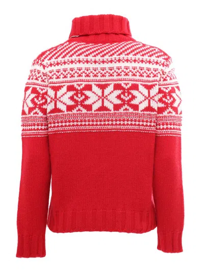 Kangra Cashmere High Neck In Red