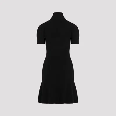 Patou Scarf Draped Knit Dress In Black