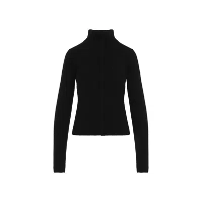 Rick Owens Womens Black Headon Double Lupetto High Neck Cashmere-blend Jumper In Black