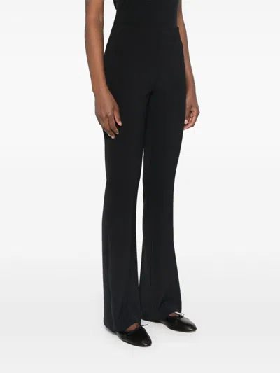 Twinset Twin-set Black Bootcut Trousers With Logo In Black