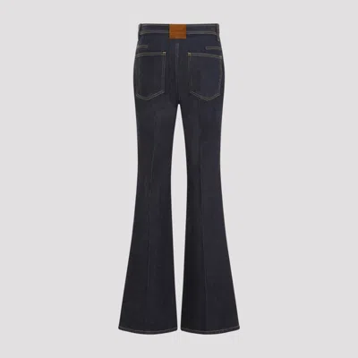 Lanvin Wide Leg Denim Trousers In Blue