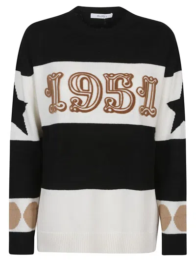 Max Mara Dirce Wool And Cashmere Sweater In Multicolour