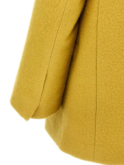 Dries Van Noten 'structured Shoulders' Blazer Featuring Button Detailing In Yellow