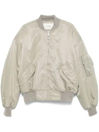 Entire Studios Broad Bomber Jacket In Grey