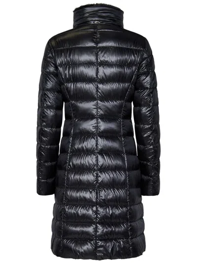 Herno Women Long Black Nylon Down Jacket In Black