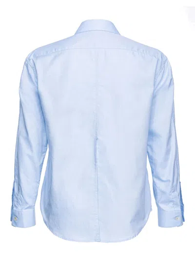 Pinko Korean Oxford Shirt For Men In Clear Blue