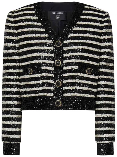 Shop Balmain Blazer In Black