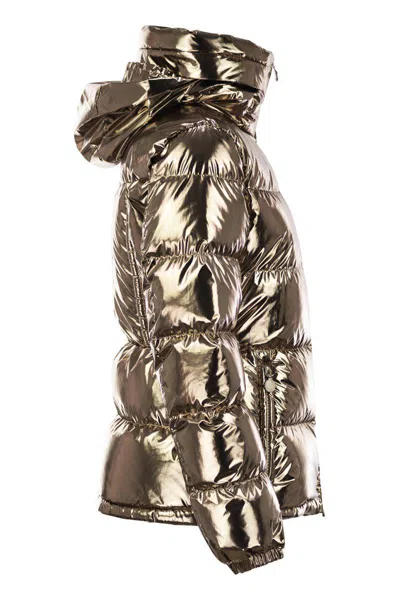 Moncler Douros Puffer Jacket In Gold