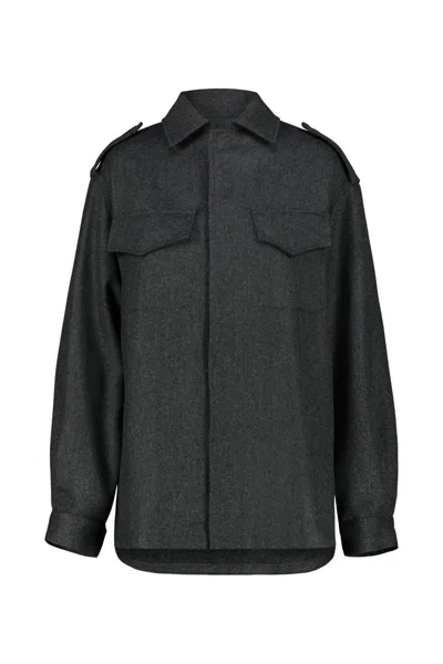 Shop Dr. Hope Shirt Jacket Clothing In Grey