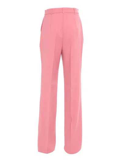 Max Mara Studio Medusa Wide Leg Trousers In Pink
