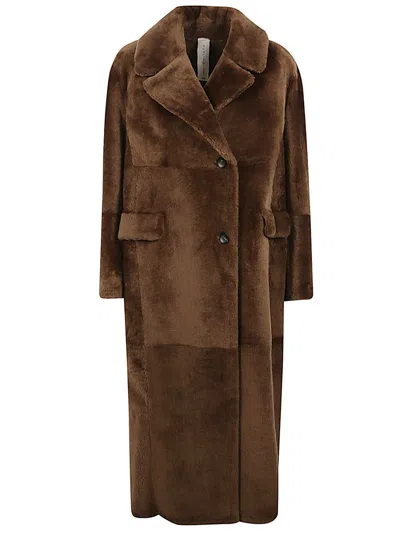 Furling By Giani Long Coat In Brown
